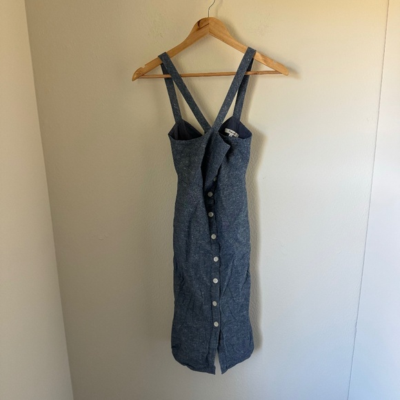 Madewell Dresses & Skirts - Madewell Dress Women's Size 00 Blue Chambray Tank Button Front Midi Festival
